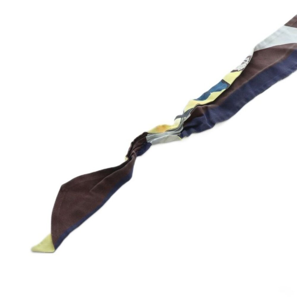 Dior Mitzah Ribbon Scarf Shawl Logo Floral Silk Multicolor GY19 MQ OH - Picture 4 of 7